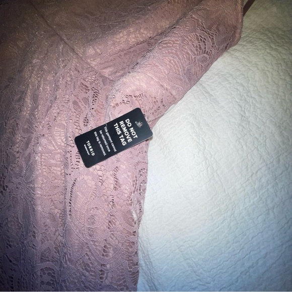 Torrid Mauve Pink Lace Mid Length Dress - Picture 11 of 15